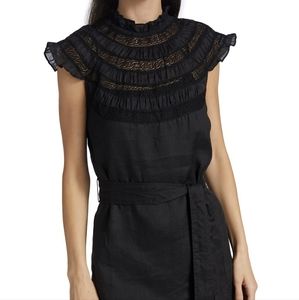 FRAME Lace Inset Mini Dress